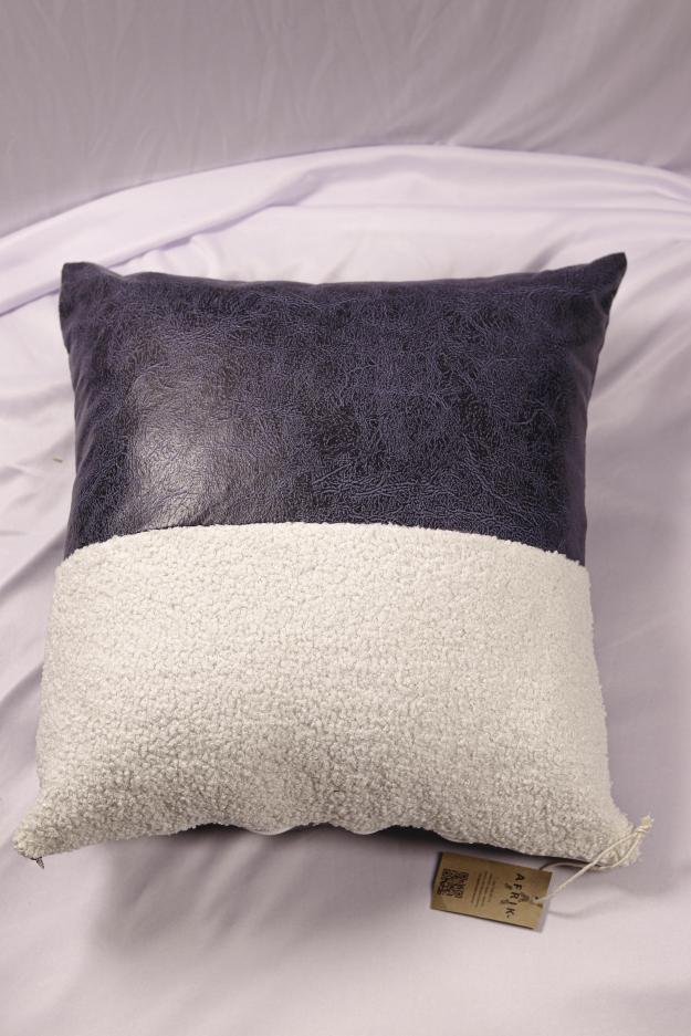 Indigo Ivory Panel Cushion