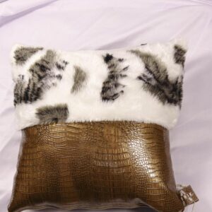 Savanna Botanical Leather Cushion